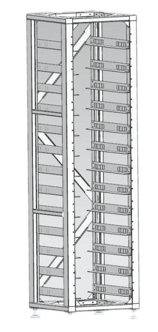 Szafa rack Deye 3U-HRACK-2G (12 modułów + BMS)
