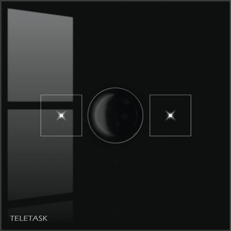 Panel dotykowy Teletask TDS12025BL (czarny, czujnik ruchu, IR)