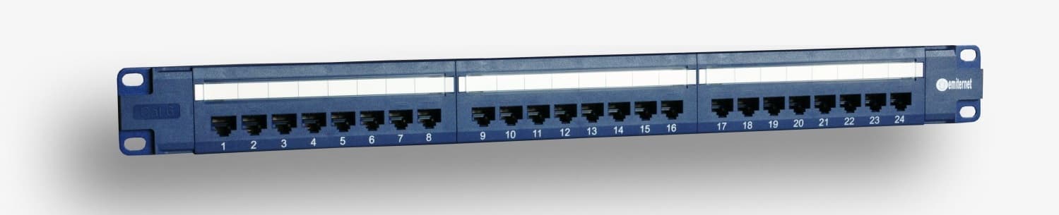 Panel krosowy Emiter DCN/PPFB-951K-248-C6 (24xRJ45, UTP kat. 6, 1U)