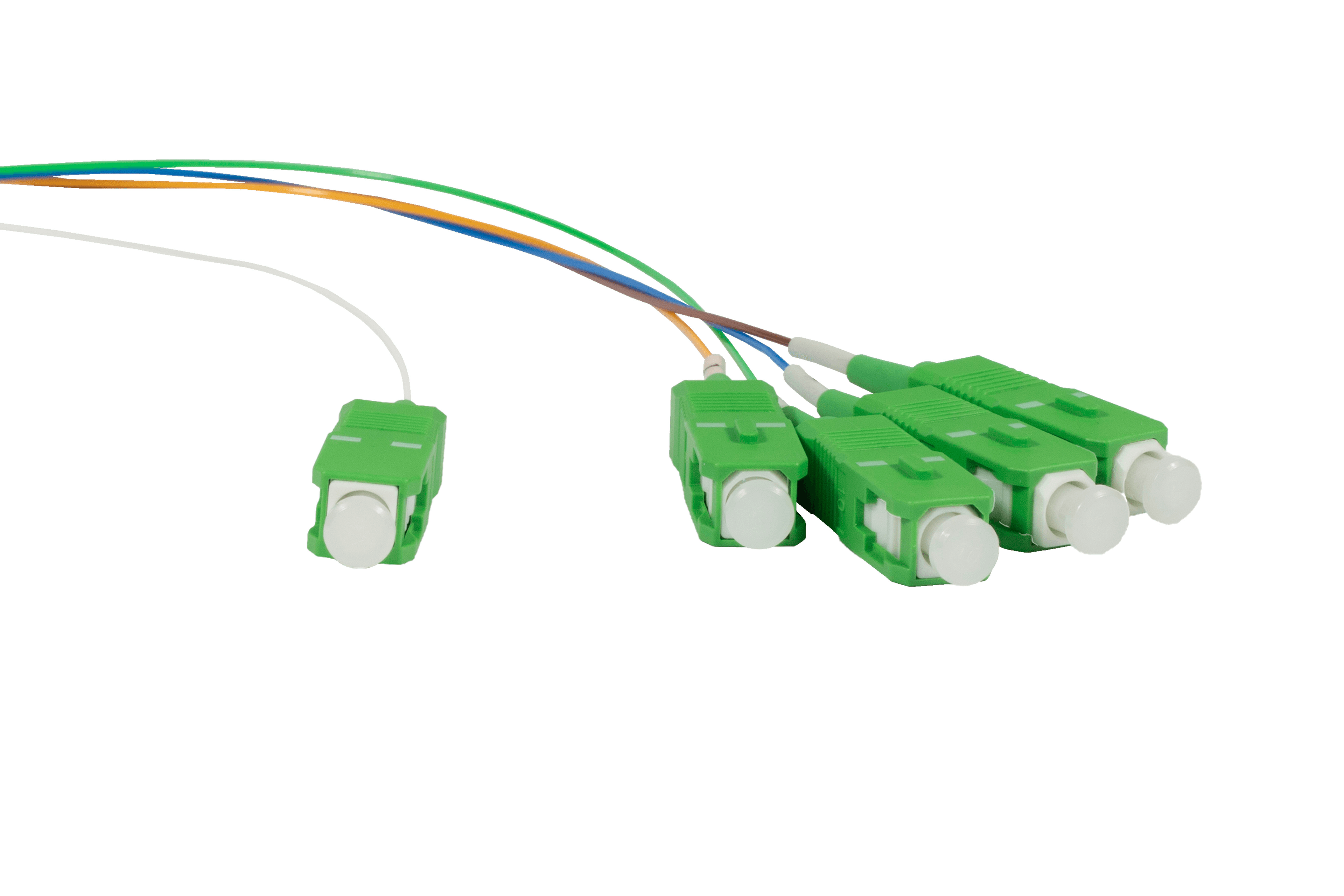 Splitter optyczny Emiter EM/SPLC-1X4M-SCAPC-1M (1x4, SC/APC, 1 m)