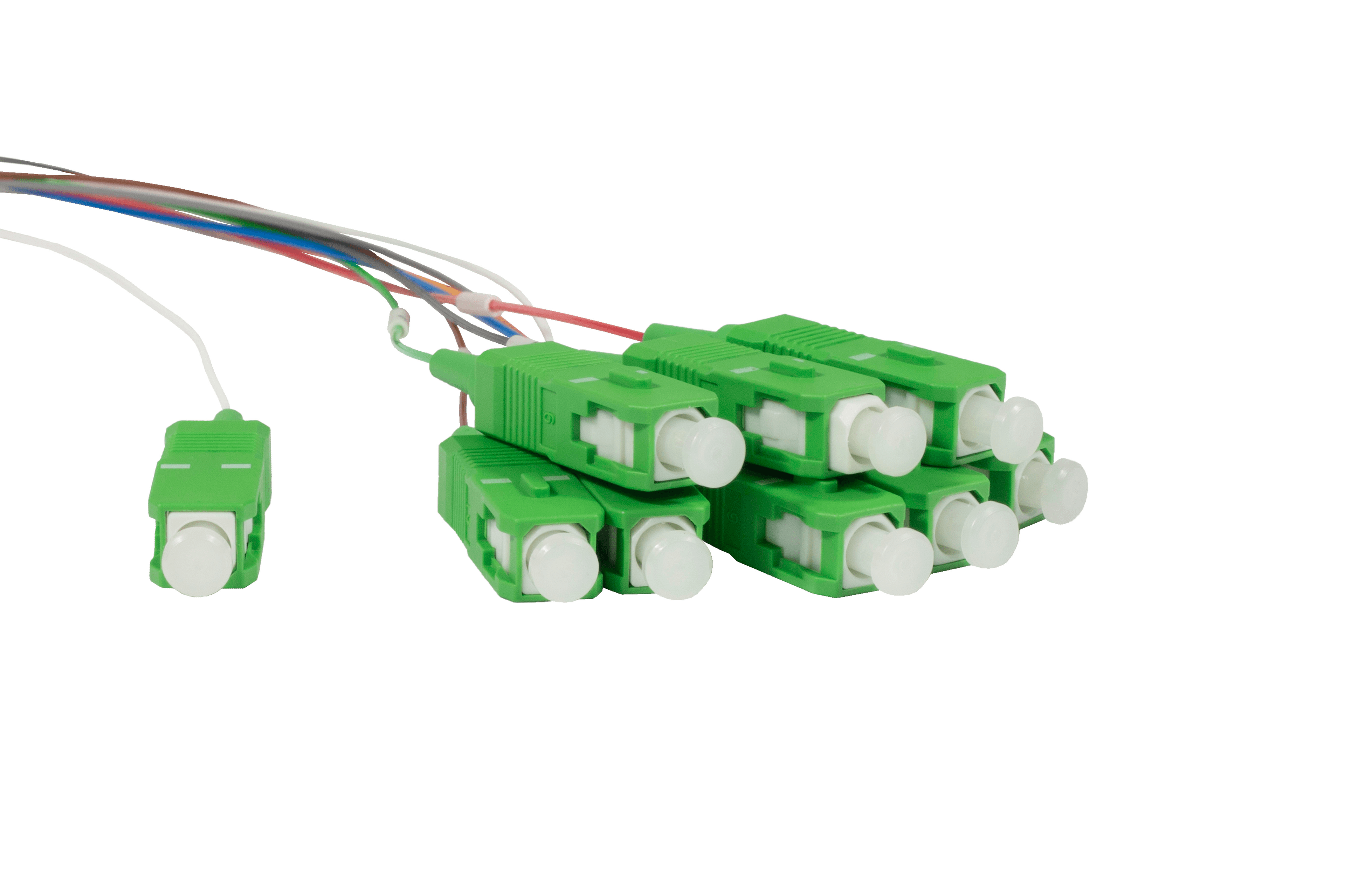 Splitter optyczny Emiter EM/SPLC-1X8M-SCAPC-1M (1x8, SC/APC, 1 m)