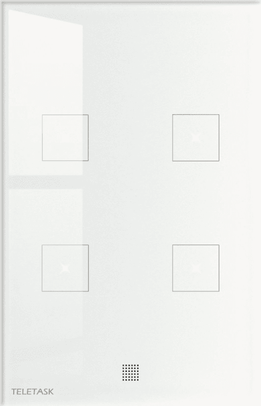 Panel dotykowy Teletask TDS12021WH (4 pola, biały)