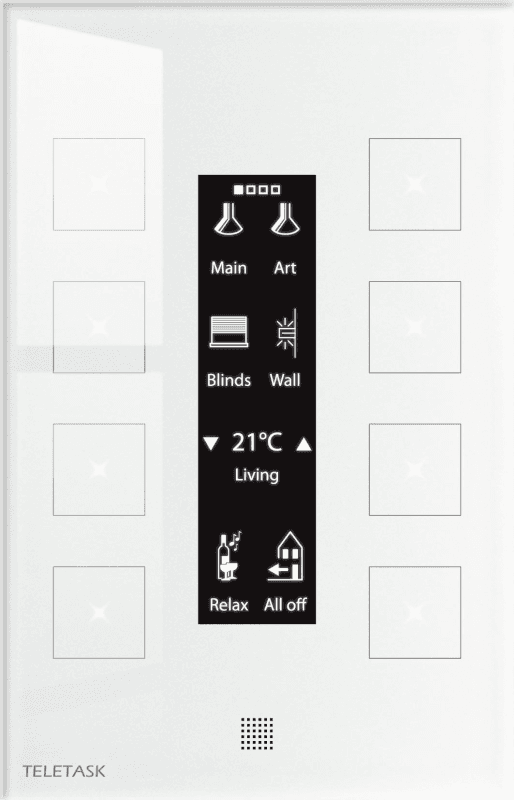 Panel dotykowy TELETASK TDS12022WH (Aurus OLED, biały, 8 przycisków)