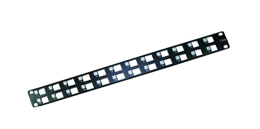 Panel krosowy 19" Emiter 3012KNL-BLCAT6A (1U, 24xRJ45)