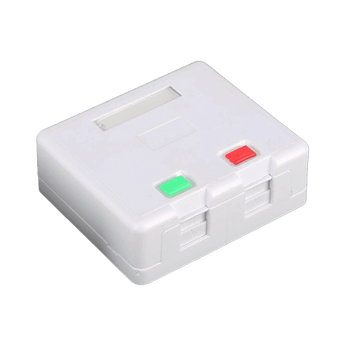 Gniazdo natynkowe keystone Emiter DC/FA-851AK-28 (2xRJ45, UTP)