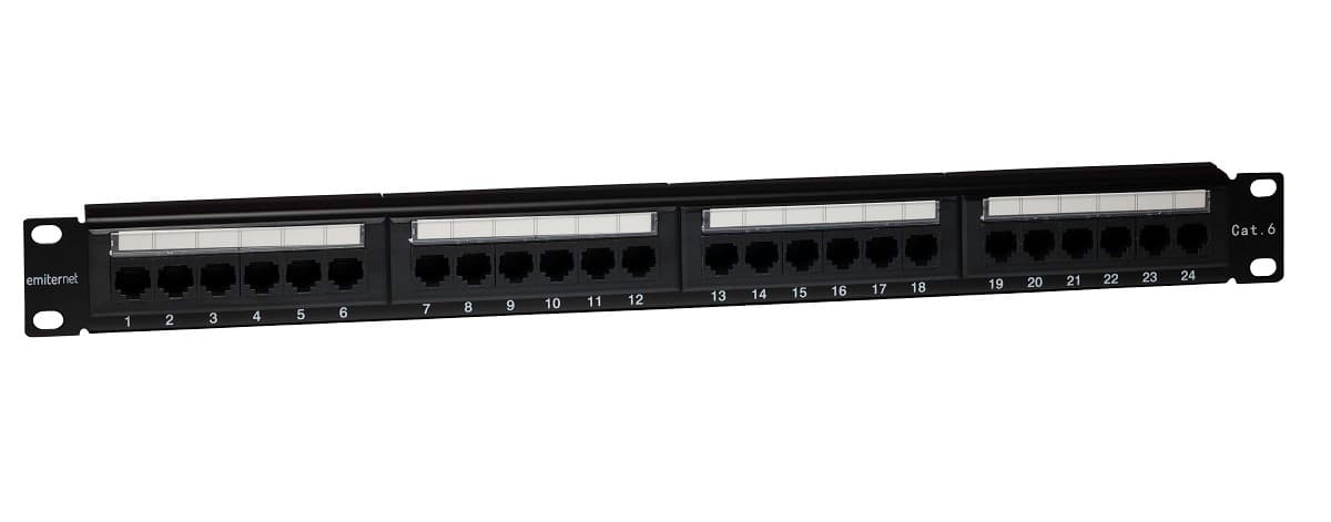 Panel krosowy UTP Emiter EMS/FA-652KR-248-C6 (24 porty, kat. 6, 1U)