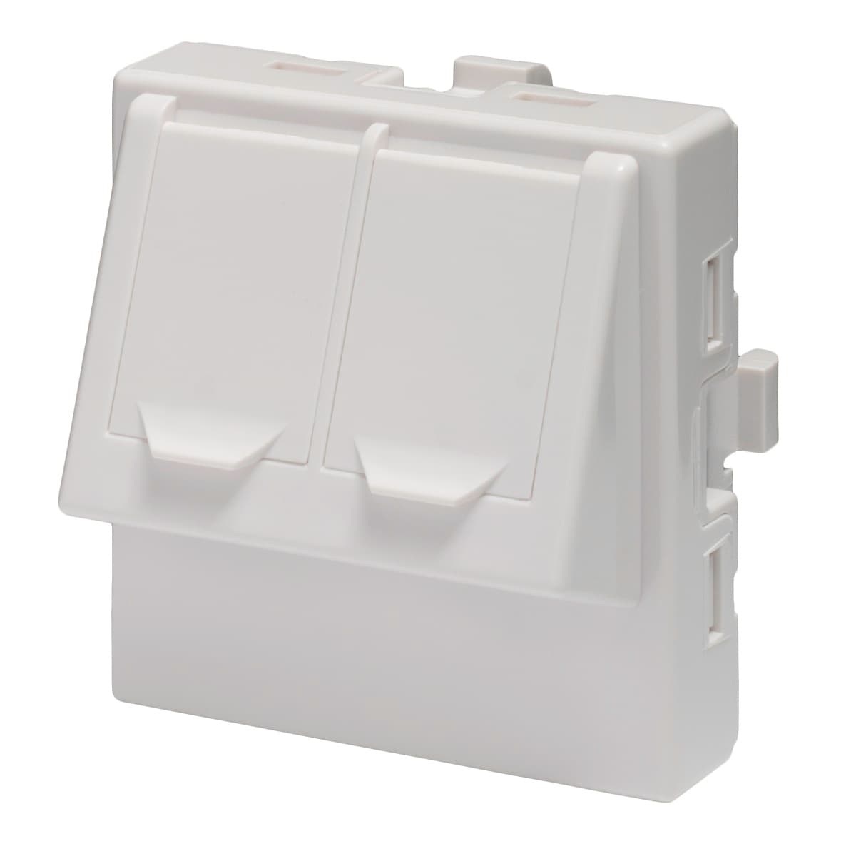 Adapter podwójny kątowy Emiter EM/AD-RWDT-2K (45x45 mm, 2xRJ45)