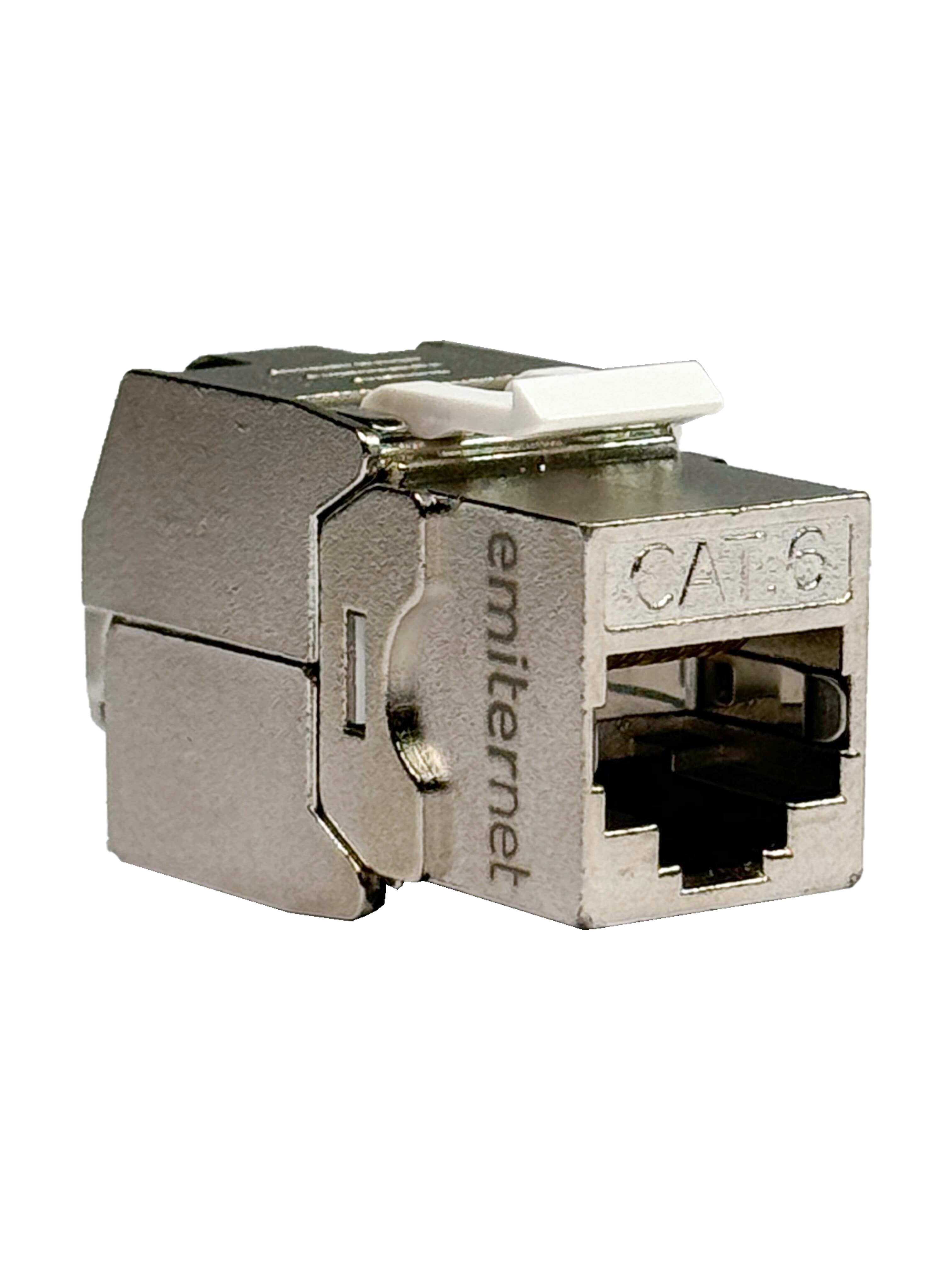 Gniazdo RJ45 Emiter EM/FA-SQKSST1-C6 (STP, kat. 6, slim)
