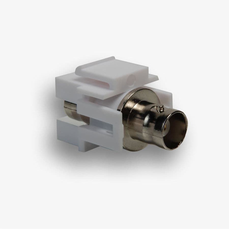 Gniazdo keystone BNC Emiter EM/KEY-BNC/BNC (żeńskie, białe)