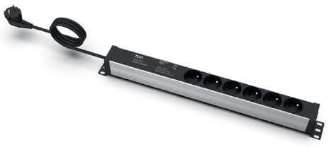 Listwa zasilająca 19" Emiter EM/LZ19.06F.3S.VI (6 gniazd, kabel 3 m)