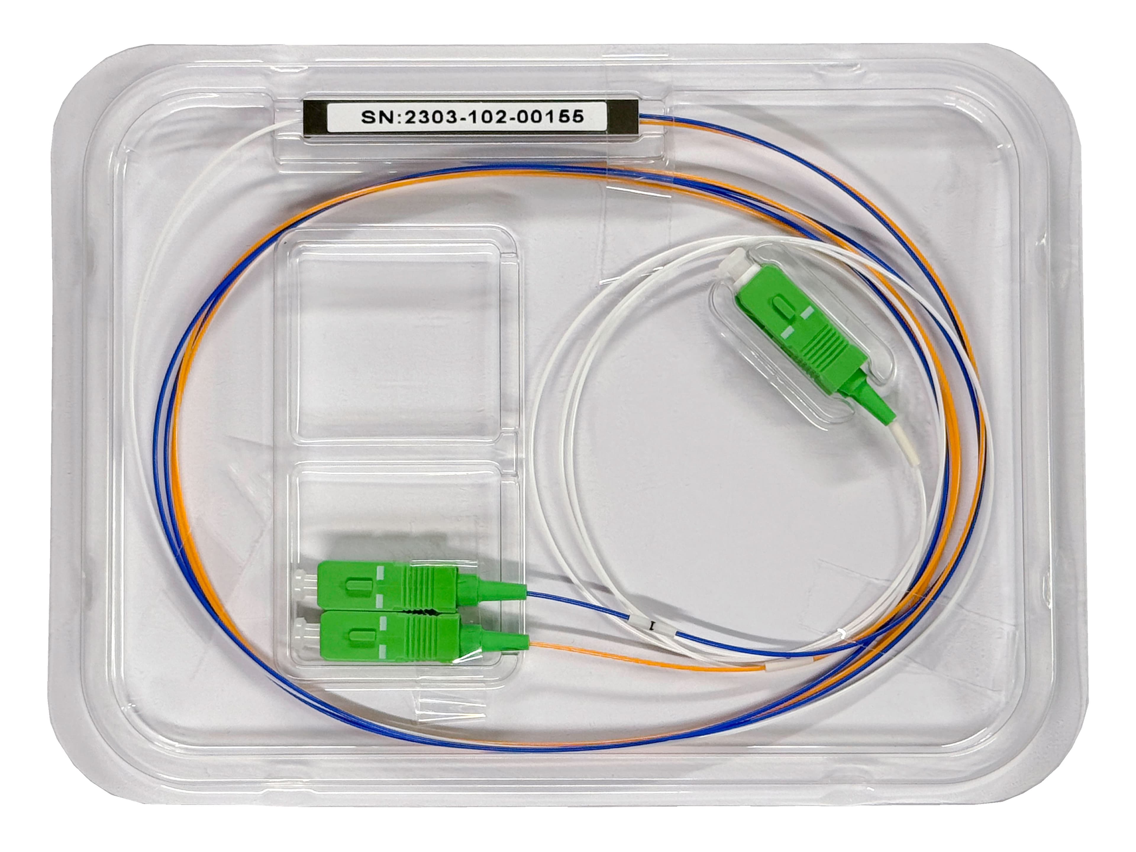 Splitter optyczny PLC Emiter SPLC-1X2M-SCAPC-1M (1x2, SC/APC, 1 m) 3