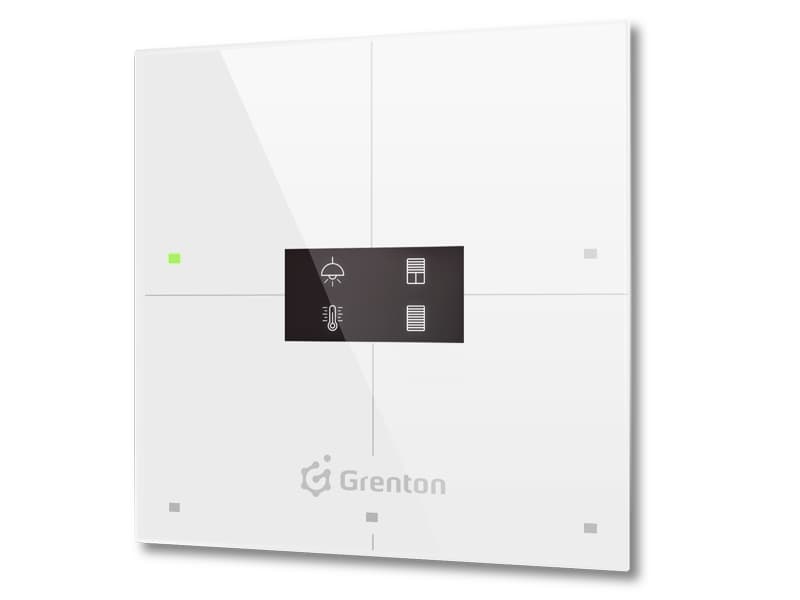 Smart panel Grenton SPS-204-T-02 (OLED, 4 pola, białe szkło) 5