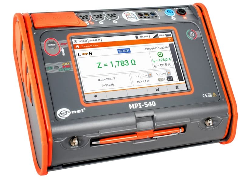 Miernik instalacji elektrycznych Sonel MPI-540 (ekran 7", IP51) 7