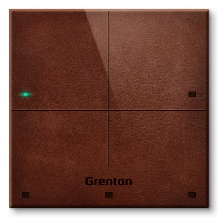 Panel dotykowy Grenton TPA-804-T-01 (4 przyciski, ciemna skóra)