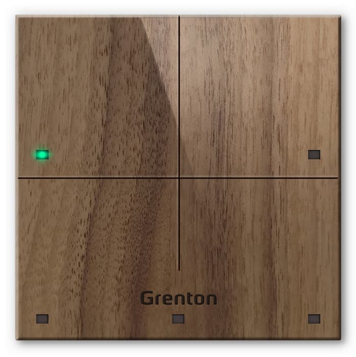 Panel dotykowy Grenton TPA-604-T-01 (4 przyciski, ciemne drewno)