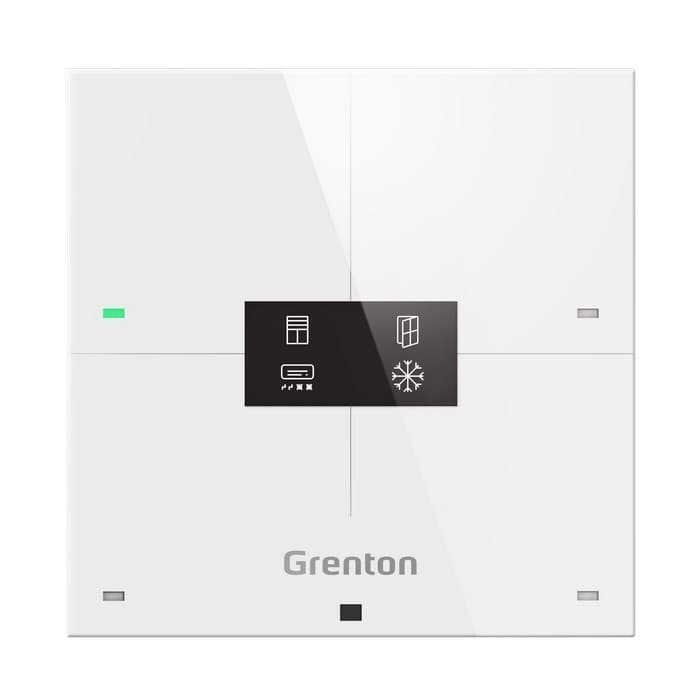 Smart panel Grenton SPS-204-T-02 (OLED, 4 pola, białe szkło)