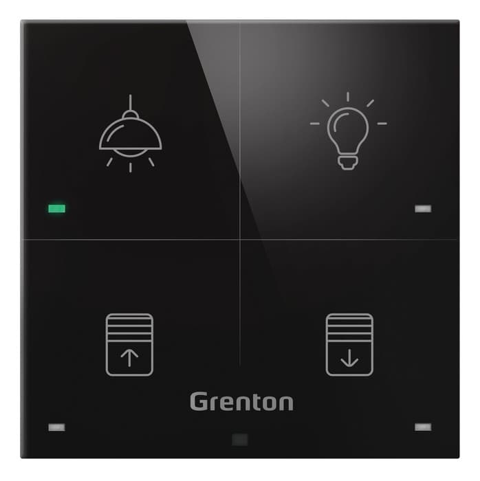 Panel dotykowy Grenton TPA-404-T-01 (4 przyciski, czarny)