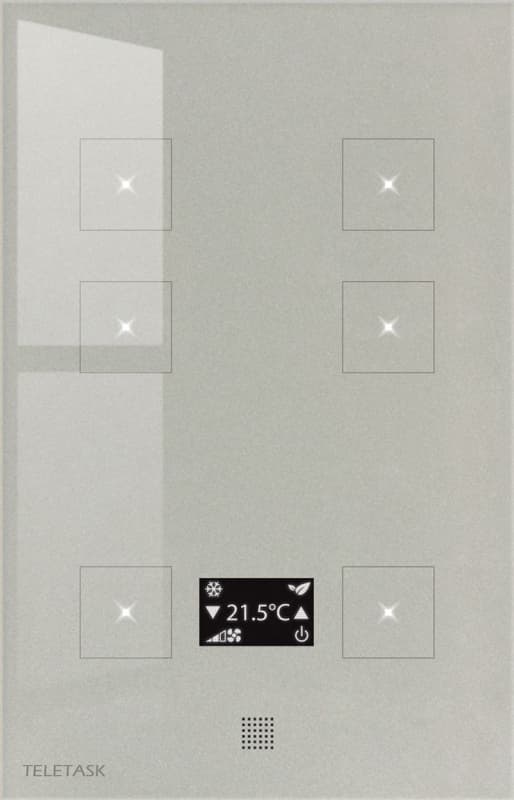 Panel dotykowy Teletask AURUS-6 TEMP (szary, OLED, 6 przycisków)