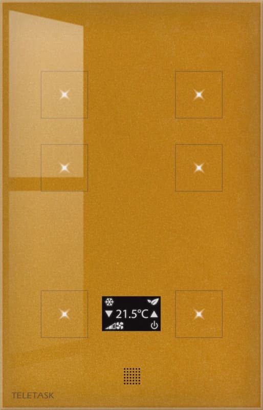 Panel dotykowy teletask TDS12028AU (6 pól, OLED, złoty)