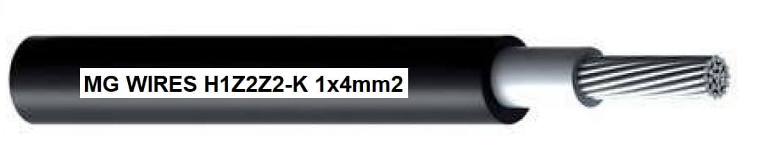 Przewód fotowoltaiczny MG Wires H1Z2Z2-K (4 mm², czarny, 500 m)