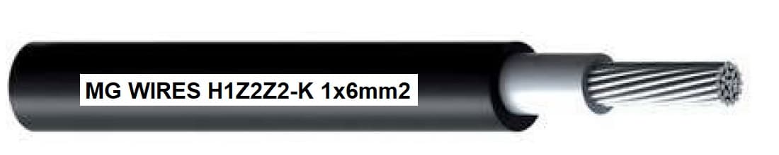 Przewód fotowoltaiczny MG Wires H1Z2Z2-K (1x6 mm², czarny, 500 m) 2