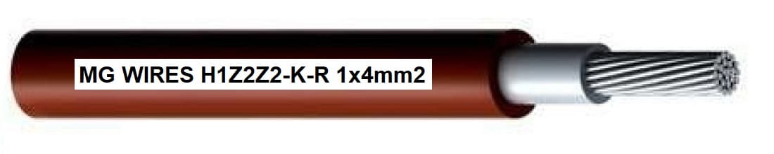 Przewód fotowoltaiczny MG Wires H1Z2Z2-K (4 mm², czerwony, 100 m)