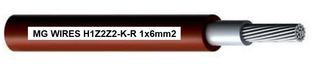 Przewód fotowoltaiczny MG Wires H1Z2Z2-K (1x6 mm², czerwony, 100 m) 2
