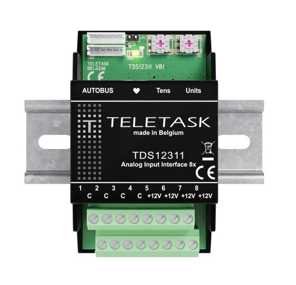 Interfejs wejść analogowych Teletask TDS12311 (8 wejść, szyna DIN)