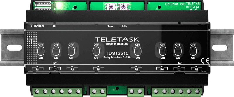 Moduł przekaźników Teletask TDS13510 (8x16 A)