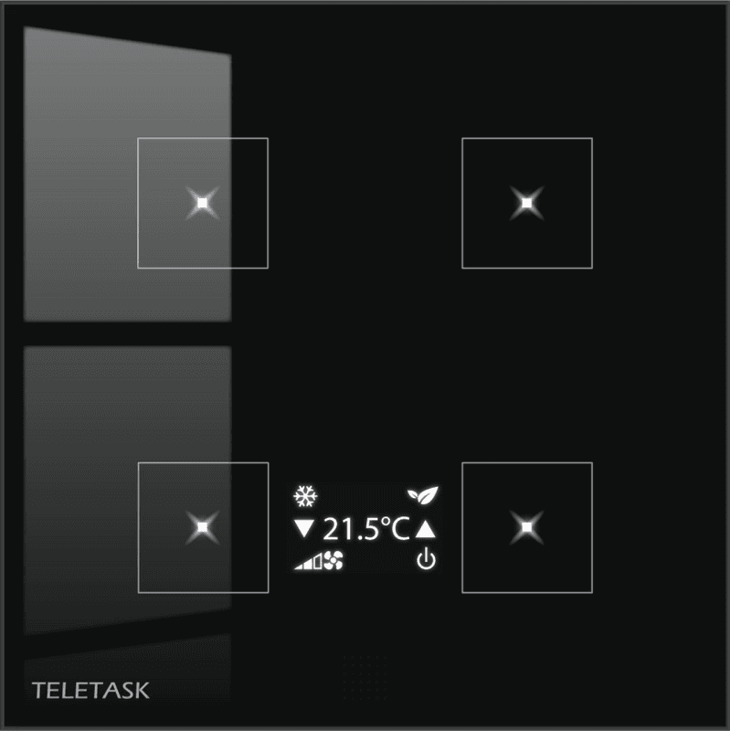 Panel dotykowy Teletask TDS12026BL (OLED, czarny)